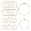 60pcs 2 styles Long-Lasting Plated Brass Hoop Earrings Findings KK-CN0003-11-1