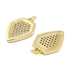 Rack Plating Brass Micro Pave Cubic Zirconia Pendants KK-Z071-47G-2