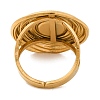 Round Natural Mixed Stone Finger Rings RJEW-Q822-17G-4