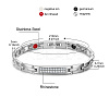 SHEGRACE Stainless Steel Panther Chain Watch Band Bracelets JB674A-3