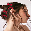 10Pcs Bowknot Polyester Alligator Hair Clips AJEW-LP0008-08D-1