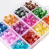 Two Tone Transparent Crackle Acrylic Beads CACR-TA0001-01-5