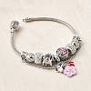 Alloy Enamel European Beads Charm Bracelets BJEW-F495-16P-4
