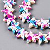 Spray Painted Synthetic Turquoise Beads Strands UNKW-T001-11E-3