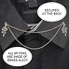 Alloy Charm Hanging Chains Collar Pins Tie Clips AJEW-GO00024-4