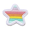 Star with Rainbow Stripe Appliques DIY-D080-12-1