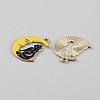 Alloy Enamel Pendants PALLOY-CJC0012-19G-02-2