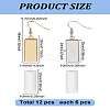 12Pcs 2 Colors 304 Stainless Steel Earring Hooks STAS-LP0002-04-2