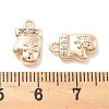 Micro Pave Clear Cubic Zirconia Pendants KK-M102-07G-3