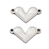 304 Stainless Steel White Enamel Connector Charms LS-STAS-Z078-12P-1