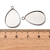 304 Stainless Steel Pendant Cabochon Settings STAS-D379-08B-P-3