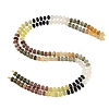 Synthetic Blue Goldstone & Natural Yellow Aventurine & Labradorite & Quartz Crystal & Lemon Jade & Strawberry Quartz & Unakite Beads Strands G-G317-A02-3x6mm-3