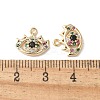 Brass Micro Pave Clear Cubic Zirconia Pendants KK-Q031-47G-07-3