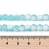 Frosted Crackle Glass Beads Strands GLAA-U001-8mm-M08-4