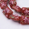 Handmade Bumpy Lampwork Beads Strands LAMP-K027-07-3