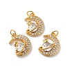 Rack Plating Brass Cubic Zirconia Pendants KK-D074-11G-2