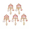 Alloy Enamel Pendants X-ENAM-S126-118C-NR-1