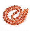 Luminous Handmade Gold Foil Glass Beads Strands FOIL-N029-01C-3