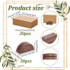 30Pcs Half Round Wood Name Card Holder AJEW-NB0009-27C-2