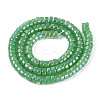 AB Color Plated Imitation Jade Glass Beads Strands GLAA-T026-3x6mm-J03-2