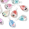 10Pcs Transparent Glass Pendants GLAA-YW0004-20A-2