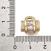 Handbag Brass Micro Pave Cubic Zirconia Beads KK-L230-13G-3