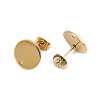 Ion Plating(IP) 304 Stainless Steel Stud Earring Findings STAS-P198-25-12mm-G-2