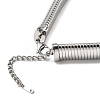 Non-Tarnish 304 Stainless Steel Flat Snake Chain Necklaces for Women NJEW-U049-01P-02-3