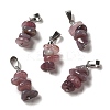 Natural Purple Aventurine Chip Pendants G-H307-07P-09-1