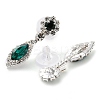 Horse Eye Alloy Rhinestone Necklaces & Stud Earring Sets for Women SJEW-U001-01P-06-8