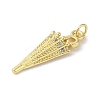 Rack Plating Brass Micro Pave Cubic Zirconia Pendants KK-C052-25G-2
