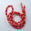 Electroplate Glass Beads Strands X-EGLA-R007-11x8mm-2-2