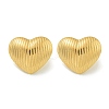 Heart Ion Plating(IP) 304 Stainless Steel Stud Earrings EJEW-G400-30G-1
