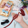 10Pcs 10 Colors Nylon Elastic Flower Edge Lace Trim Ribbons DIY-BC0013-31-3