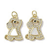 Brass Micro Pave Cubic Zirconia Pendants KK-G485-31A-G-1