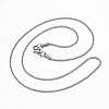 Non-Tarnish 304 Stainless Steel Box Chain Necklace for Men Women NJEW-E087-03P-B-1