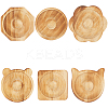 6Pcs 6 Styles Beech Wooden Jewelry Bracelet Finger Ring Diplay Holder Tray ODIS-BBC0001-03A-1