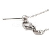 Non-Tarnish 304 Stainless Steel Cable Chain Necklace for Women NJEW-G104-03P-3