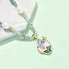 Natural Amazonite Pendant Necklaces for Women NJEW-G165-01A-G-4