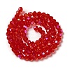 Electroplate Transparent Glass Beads Strands EGLA-A035-T6mm-L01-2