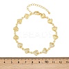Brass Micro Pave Clear Cubic Zirconia Link Chain Bracelets for Women BJEW-A090-09D-G-5