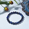 8.5mm Round Dyed Natural Tiger Eye Beads Stretch Bracelet for Girl Women BJEW-JB07152-01-2