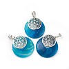 Natural Striped Agate/Banded Agate Pendants KK-F751-M-A13-2