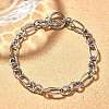 Tarnish Resistant Unisex 304 Stainless Steel Figaro Chain Bracelets LS-BJEW-H541-06A-P-1