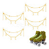 50Pcs Star & Moon Stainless Steel Charms Shoe Chain AJEW-PH01579-1