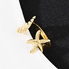 Brass Adjustable Cuff Rings for Women RJEW-B132-02B-G-2