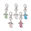 Angel Glass Beads Pendants Decorations HJEW-JM01315-02-1