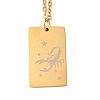 Golden 202 Stainless Steel Constellation Pendants Necklaces NJEW-K380-02G-01-1