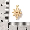 Brass Micro Pave Clear Cubic Zirconia Pendants KK-M294-07G-03-3