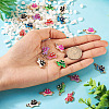 24Pcs 6 Colors Alloy Enamel Connector Charms ENAM-TA0001-58-5